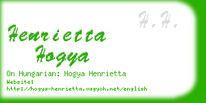 henrietta hogya business card